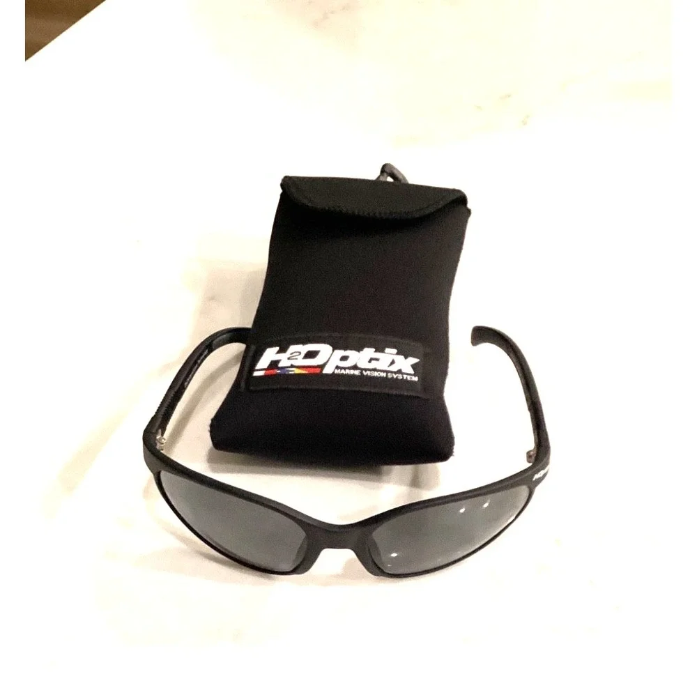Vintage H2Optix H89400 Men's Black Frame Designed By Serengeti Made In Italy